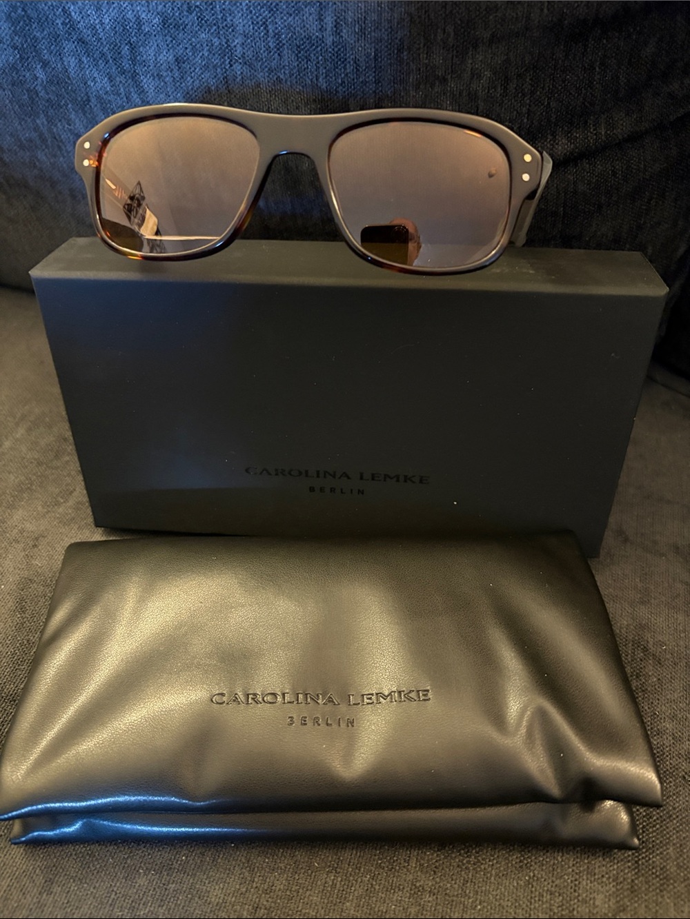 Carolina Lemke Brown Tortoiseshell Sunglasses